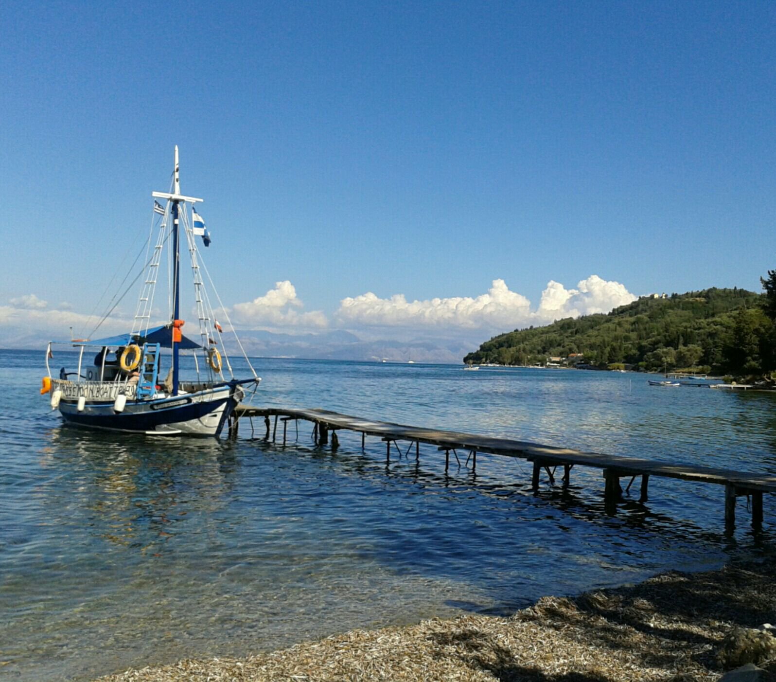 Boats and blue water